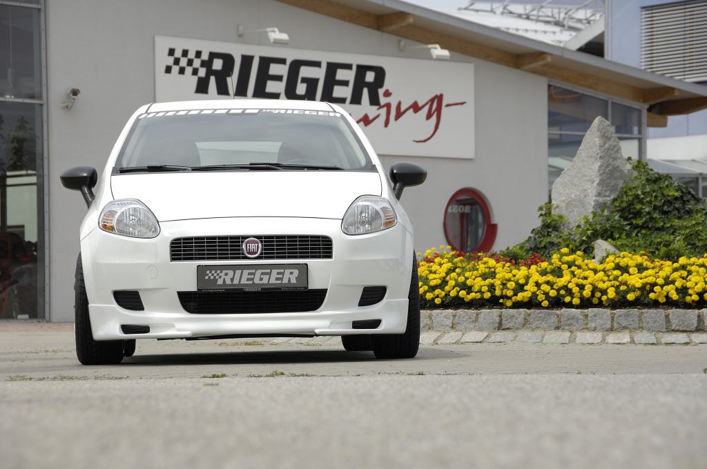 Heckansatz Rieger-Tuning, ABS, incl. Alugitter passend für Fiat Grande Punto