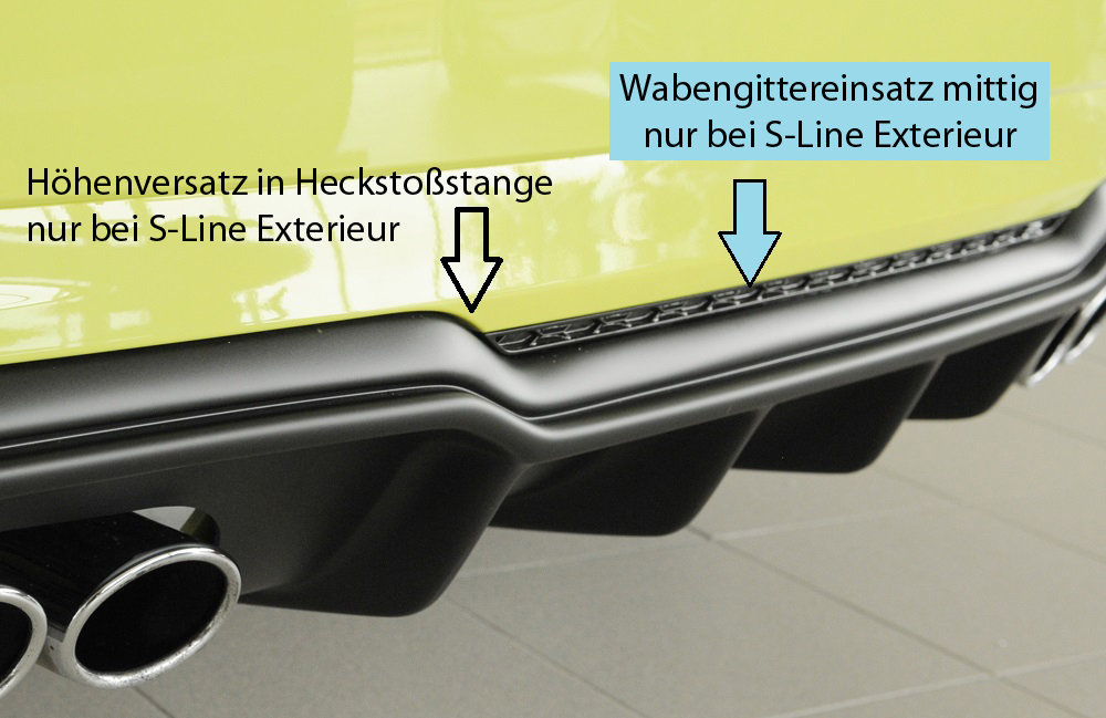 Sportauspuff, Heckschürzen und mehr für Audi A3 Typ 8V Facelift